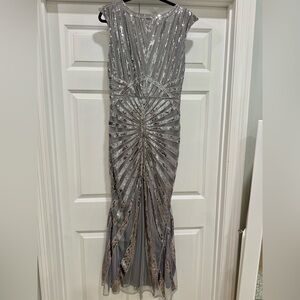 Elegant Silver Sequin Dress
